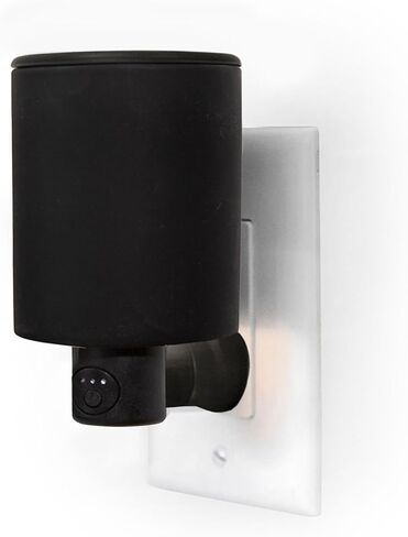 Happy Wax Black Outlet Timer Warmer for Scented Wax - Compact Ceramic Wall Plug in Wax Melt Warmer with Timer - Wax Melter for Home Fragrance with Removable Silicone Dish in Kuwait