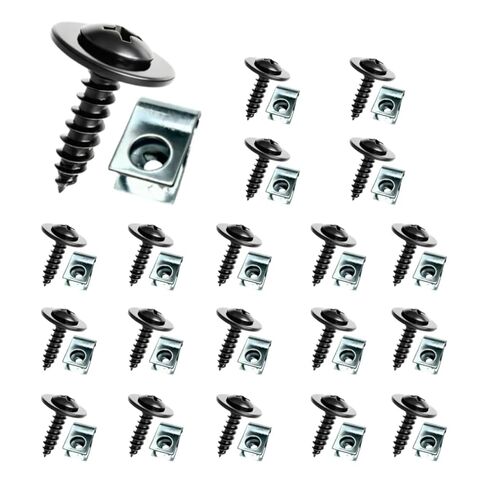 20 مجموعة من Fender Liner Splash Shield Screw U-Nut Kit 90114SE0000، 90308SB2013 لـ Acura Accord Civic Cr-V Crosstour Element Odyssey Passport Pilot Ridgeline S2000 (20) in Kuwait