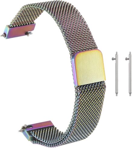 HARFINGTON Stainless Steel Mesh Watch Band Quick Release Metal Replacement Watch Strap with Magnetic Buckle for Women in Saudi Arabia