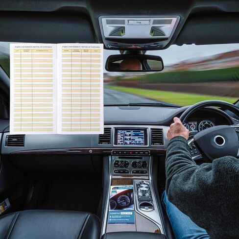 Motiskyy 6 Pcs Vehicle Mileage Log Book for Car Afr10w Auto Mileage Expense Record Notebook Mileage Tracker Vehicle Expense Journal Business Bookkeeping for Driving, 6.3 x 3.3 Inch 32 Pages Each in Kuwait