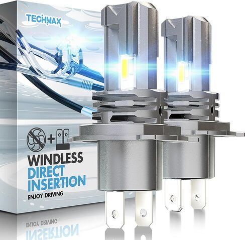 TECHMAX 9007 Fog، 400% أكثر سطوعًا 6500K التوصيل والتشغيل المباشر بدون مروحة، حزمة من 2 in Kuwait