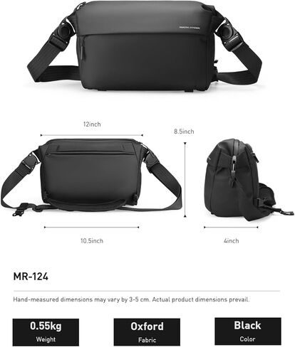حقيبة كروس للرجال من مارك رايدن، حقيبة حبال سعة 6 لتر وحقيبة كتف مع إبزيم دوار مغناطيسي، حقيبة مراسلة مقاومة للماء تناسب جهاز iPad مقاس 10 بوصات، خفيفة الوزن للصالة الرياضية، والعمل، وركوب الدراجات، والسفر، والمشي لمسافات طويلة، والتنقل in Kuwait