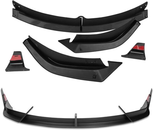 W-POWER, Front Bumper Lip fit for Compatible with 2016-2021 Tesla Model X, Front Bumper Lip Spoiler Air Chin Body Kit Splitter ABS, 2017 2018 2019 2020, Unpainted Matt Black in Saudi Arabia