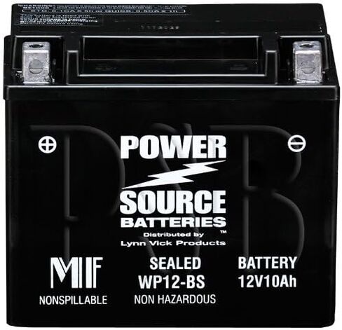 YTX12-BS, GTX12-BS, FTX12-BS, YTX12, ES12BS, 4011434 Replacement Battery 220cca High Performance WP12-BS Sealed AGM for Honda, Kawasaki, Suzuki, Yamaha, Triumph, Kymco, Polaris, Vespa, Piaggio Motorcycle, Scooter, ATV, UTV, Generator in Kuwait