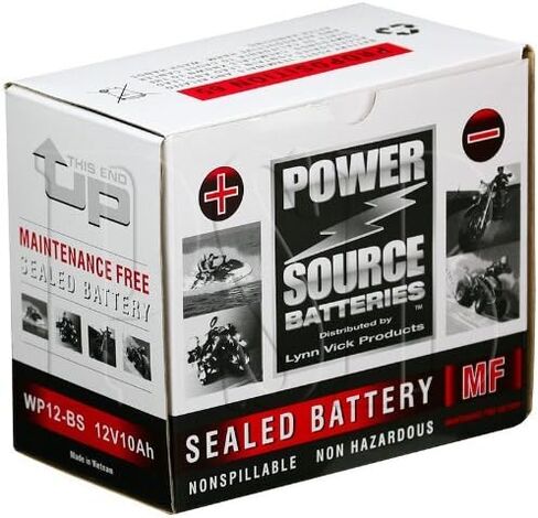 YTX12-BS, GTX12-BS, FTX12-BS, YTX12, ES12BS, 4011434 Replacement Battery 220cca High Performance WP12-BS Sealed AGM for Honda, Kawasaki, Suzuki, Yamaha, Triumph, Kymco, Polaris, Vespa, Piaggio Motorcycle, Scooter, ATV, UTV, Generator in Kuwait