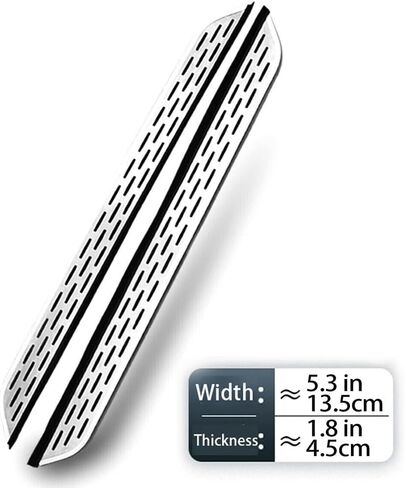 Running Boards for Audi Q7 2016-2025 | 2PCs Aluminum Side Steps with Black Anti-Slip Rubber Texture | No Drill Bolt-On Kit | Car Accessories Silver (1 Set) (CKLY) in Kuwait