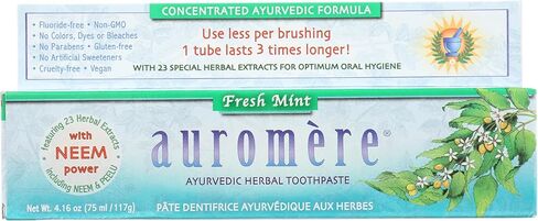 Auromere Freshmint Herbal Toothpaste, 4.16 Oz in Kuwait