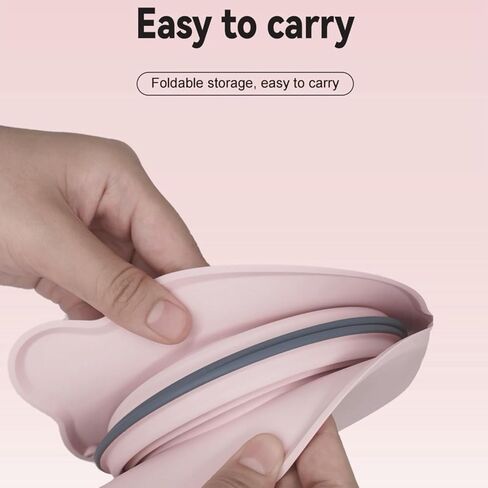 أوعية للكلاب قابلة للطي للسفر، مجموعة أوعية طعام ومياه محمولة للكلاب، أوعية سيليكون قابلة للطي للجراء، إكسسوارات سفر لطيفة وخفيفة الوزن للحيوانات الأليفة الأساسية باللون الوردي in Kuwait