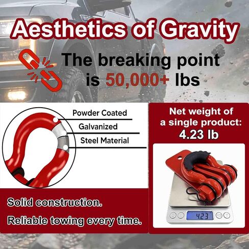 Heavy-Duty Front Tow Hooks, Compatible with Tacoma 2024-2026, 4Runner 2025-2026, and Land Cruiser 250 2024-2025 (Without Front Spoiler), 2-Pack, Flame Red. in Kuwait