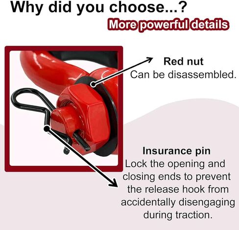 Heavy-Duty Front Tow Hooks, Compatible with Tacoma 2024-2026, 4Runner 2025-2026, and Land Cruiser 250 2024-2025 (Without Front Spoiler), 2-Pack, Flame Red. in Kuwait