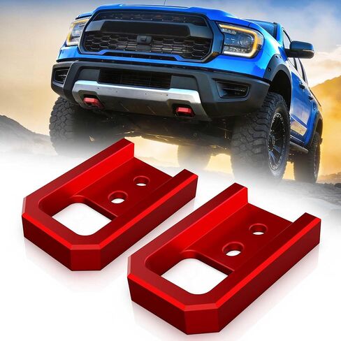 MICTUNING Upgraded Front Tow Hooks, Premium Aluminum with Stylish High-Appearance, Perfect Compatible with Tacoma 2024-2026/4Runner 2025-2026/Land Cruiser 250 2024-2025(Red) in Saudi Arabia