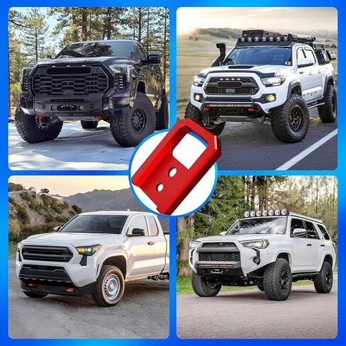 MICTUNING Upgraded Front Tow Hooks, Premium Aluminum with Stylish High-Appearance, Perfect Compatible with Tacoma 2024-2026/4Runner 2025-2026/Land Cruiser 250 2024-2025(Red) in Saudi Arabia