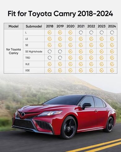 Plush Floor Mats for Toyota Camry 2018-2024,All Weather Protector Row Liner,Anti-Slip Custom Full Set Car Interior Accessories 2019 2020 2021 2022 2023 in Saudi Arabia