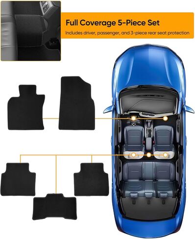 Plush Floor Mats for Toyota Camry 2018-2024,All Weather Protector Row Liner,Anti-Slip Custom Full Set Car Interior Accessories 2019 2020 2021 2022 2023 in Saudi Arabia
