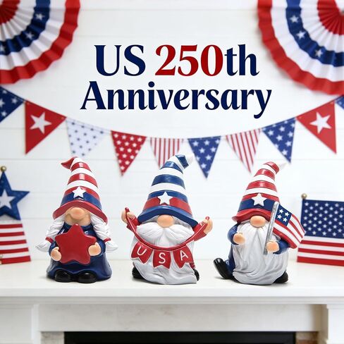 Hodao Patriotic Decorations Summer Home Decor Gnome Decorations for Home Memorial Day Decorations 4 of July Decor in Kuwait