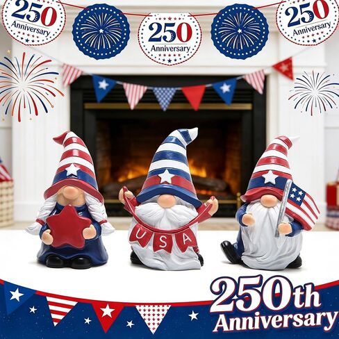 Hodao Patriotic Decorations Summer Home Decor Gnome Decorations for Home Memorial Day Decorations 4 of July Decor in Kuwait