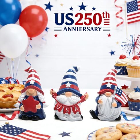 Hodao Patriotic Decorations Summer Home Decor Gnome Decorations for Home Memorial Day Decorations 4 of July Decor in Kuwait