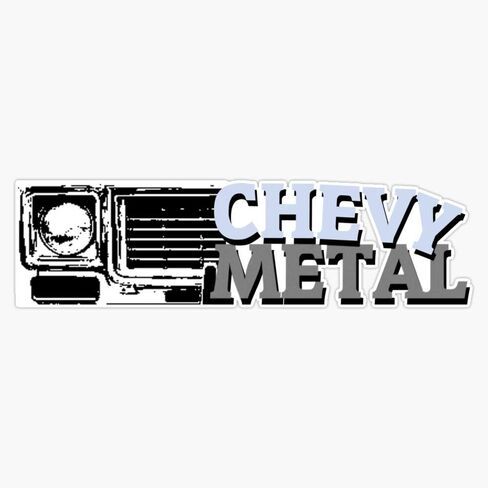 Magnet Chevy Metal 2 Magnetic Bumper Sticker 5" in Saudi Arabia