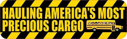 StickerTalk School Bus Precious Cargo Magnet, 10 inches by 3 inches in Saudi Arabia