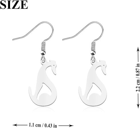 OKEYCH Whippet Lover Gift Whippet Shape أقراط من يحب Whippet Jewelry Whippet Dog Mom Gift in Saudi Arabia