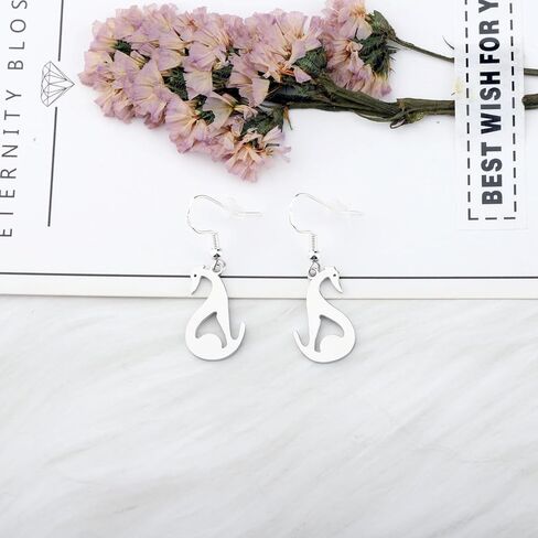 OKEYCH Whippet Lover Gift Whippet Shape أقراط من يحب Whippet Jewelry Whippet Dog Mom Gift in Saudi Arabia