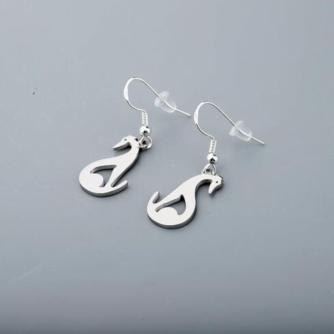 OKEYCH Whippet Lover Gift Whippet Shape أقراط من يحب Whippet Jewelry Whippet Dog Mom Gift in Saudi Arabia