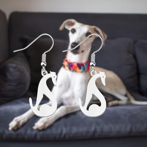 OKEYCH Whippet Lover Gift Whippet Shape أقراط من يحب Whippet Jewelry Whippet Dog Mom Gift in Saudi Arabia