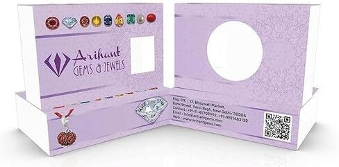 قلادة قلادة من Arihant Gems & Jewels® معتمدة من 4 قلادة Mukhi نيبالية Rudraksha من الفضة الإسترلينية عيار 925، مدلاة خرز Rudraksha أصلية بأربعة وجوه للتأمل، مجوهرات روحية للرجال والنساء in Kuwait