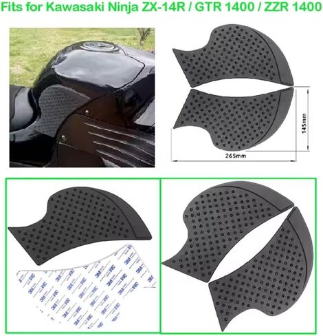 دراجة نارية خزان الوسادة صالح لكاواساكي ZX14R النينجا ZX-14R ABS GTR 1400 ZZR1400 2006-2024 الجانب Fueltank الجر المضادة للانزلاق منصات in Saudi Arabia
