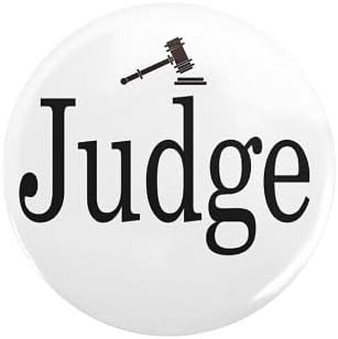 زر CafePress JUDGE مقاس 2.25 بوصة، زر دائري بظهر خلفي in Saudi Arabia