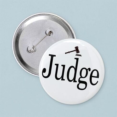 زر CafePress JUDGE مقاس 2.25 بوصة، زر دائري بظهر خلفي in Saudi Arabia