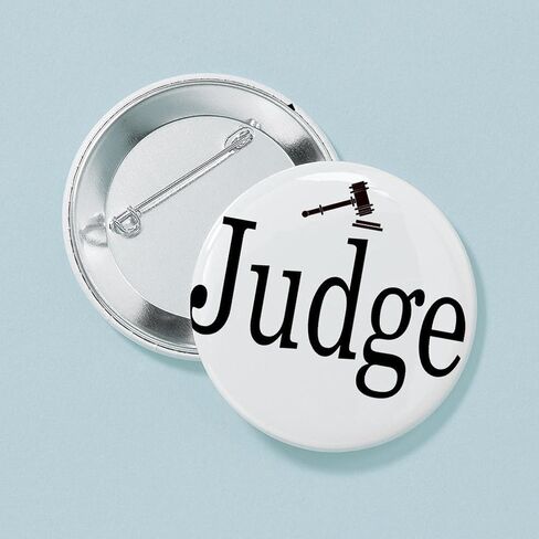 زر CafePress JUDGE مقاس 2.25 بوصة، زر دائري بظهر خلفي in Saudi Arabia