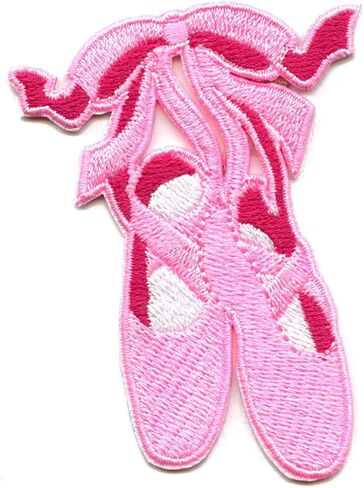 Ballet Ballerina Dancer Patch Pointe Girl Shoes Embroidered Iron On in Saudi Arabia