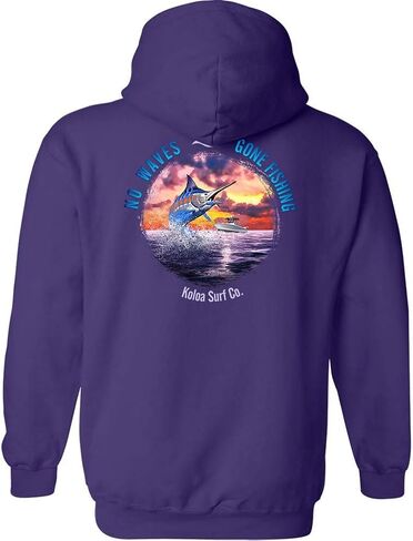 Koloa Surf Jumping Marlin Logo Pullover Hoodie in Small - 5X-Large in Saudi Arabia