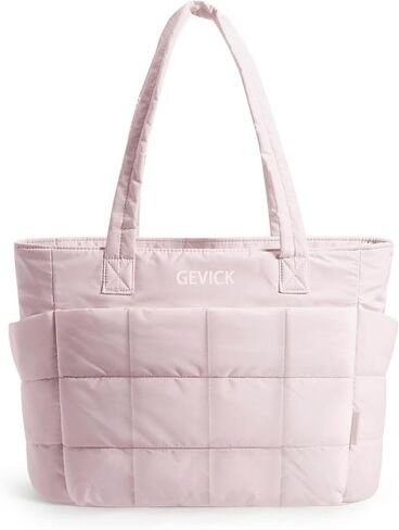 Expandable Tote Bag for Women, Lightweight Puffy Tote Bag with Compartments Quilted Shoulder Bag, in Saudi Arabia