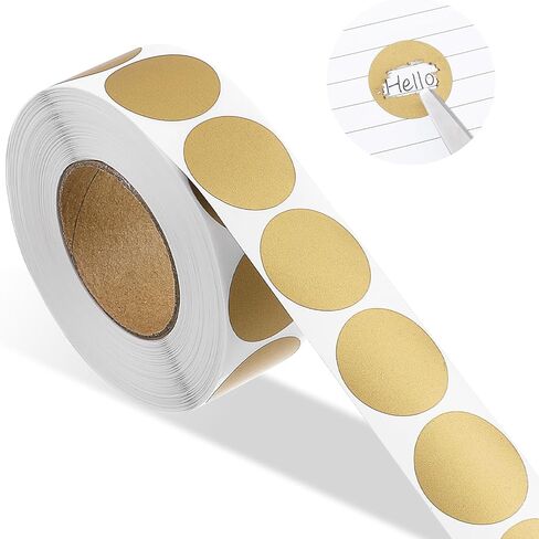 1000 Pcs 1 Inch Round Scratch Off Stickers, Self Adhesive Scratch Off Stickers, Circle DIY Sticker for Gender Reveal Reward Programs Lottery Tickets(Gold) in Saudi Arabia