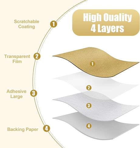 1000 Pcs 1 Inch Round Scratch Off Stickers, Self Adhesive Scratch Off Stickers, Circle DIY Sticker for Gender Reveal Reward Programs Lottery Tickets(Gold) in Saudi Arabia