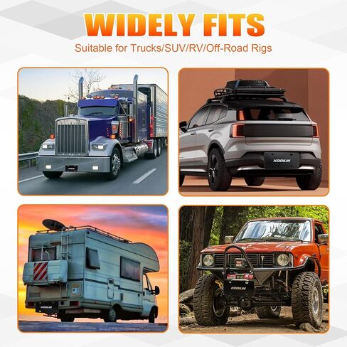 حامل لوحة ترخيص وصلة المقطورة عالي التحمل من Kodilin لجهاز استقبال وصلة 2 بوصة، مناسب عالمي للشاحنات وسيارات الدفع الرباعي ومركبات RV والمركبات على الطرق الوعرة، ودعامة فولاذية سوداء مقاومة للصدأ، تتضمن أجهزة التثبيت in Kuwait