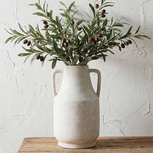 Black Ceramic Vase, Flower Vase for Home Decor, Decorative Vase, 10 Inch Porcelain Vase for Fresh Flowers, Dried Flowers, Boho Vase for Living Room, Kitchen, Bathroom, Bedroom, Dining Table, Office in Kuwait