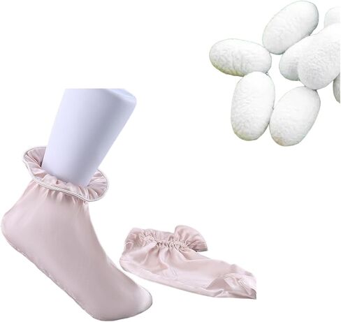 100% Mulberry Silk Sleeping Socks Luxurious Women Ultra-Thin Breathable Comfort Foot Care Sleep Protection Old Fashion in Saudi Arabia