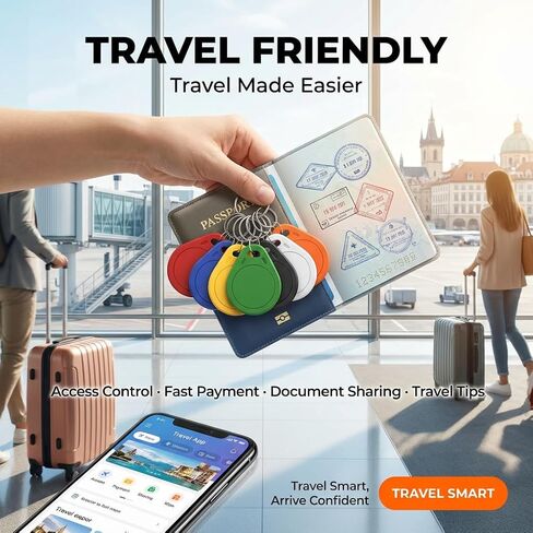 علامات NFC Tag215 NFC Keytags أسود NFC fob قابل لإعادة الكتابة NFC 215 بطاقة عمل NFC قابلة للبرمجة NFC Tag 504 بايت ذاكرة، متوافقة مع Android وiPhones (NFC215colorful) in Kuwait