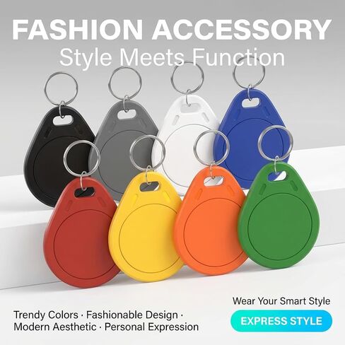 علامات NFC Tag215 NFC Keytags أسود NFC fob قابل لإعادة الكتابة NFC 215 بطاقة عمل NFC قابلة للبرمجة NFC Tag 504 بايت ذاكرة، متوافقة مع Android وiPhones (NFC215colorful) in Kuwait