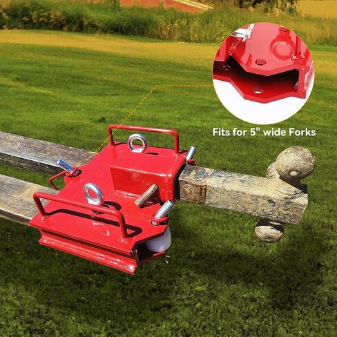 مرفق وصلة وصلة مقطورة رافعة شوكية مزدوجة من YINTATECH، سعة سحب 6500 رطل بواسطة جهاز استقبال 2 بوصة، يناسب الشوكات التي يصل عرضها إلى 5.5 بوصة in Kuwait