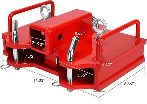 مرفق وصلة وصلة مقطورة رافعة شوكية مزدوجة من YINTATECH، سعة سحب 6500 رطل بواسطة جهاز استقبال 2 بوصة، يناسب الشوكات التي يصل عرضها إلى 5.5 بوصة in Kuwait