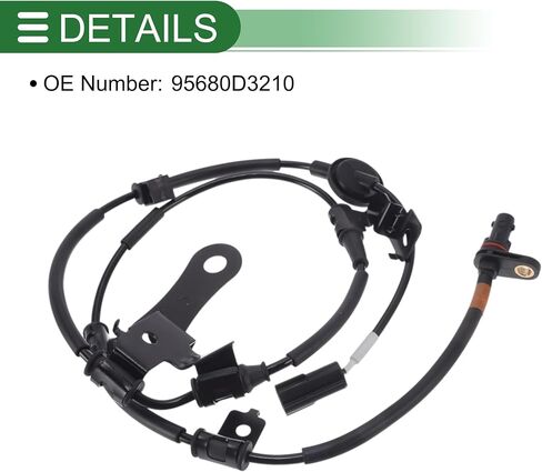 ABS عجلة السرعة الاستشعار ABS الاستشعار نظام الفرامل المضادة للانغلاق الاستشعار رقم 95680D3210 لشركة هيونداي توكسون 4WD 2016-2021 1 قطعة الخلفية اليسرى in Kuwait