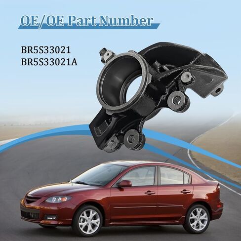 BR5S33021A Front Right Steering Knuckle w/ABS Compatible with Mazda 3 GX/GS/i Sedan 2.0L For Mazda 3 Mazdaspeed Hatchback Turbocharged 2.3L 2007-2009 in Kuwait