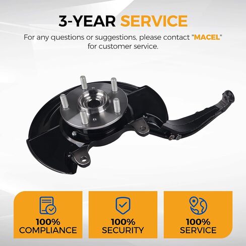 PAROD 698400 Front Right Steering Knuckle Assembly & Wheel Hub Bearing Fit for 2.4L L4 Honda Accord 2003-2007; Automatic Trans, Passenger Side in Saudi Arabia