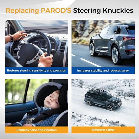 PAROD 698400 Front Right Steering Knuckle Assembly & Wheel Hub Bearing Fit for 2.4L L4 Honda Accord 2003-2007; Automatic Trans, Passenger Side in Saudi Arabia