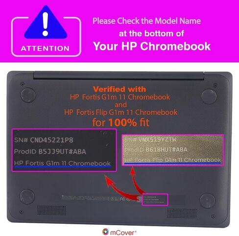 mCover Case ONLY Compatible for 2024-2026 11.6" HP Fortis G1m 11 Clamshell or Fortis Flip G1m 11 2-in-1 Chromebook (NOT Fitting Any Other HP Models)- Clear in Saudi Arabia