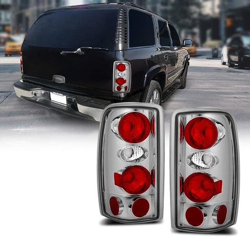 AmeriLite for 2000-2006 Chevy Tahoe Suburban/GMC Yukon Denali XL Euro Style Black Replacement Taillights Assembly Set - Passenger and Driver Side in Saudi Arabia